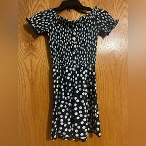 Navy Floral Button-Down Romper